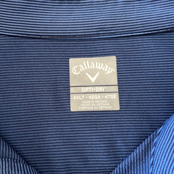 Callaway Short Sleeve 1/4 Button Collar Opt Dri Golf Shirt 1069 - Picture 3 of 4